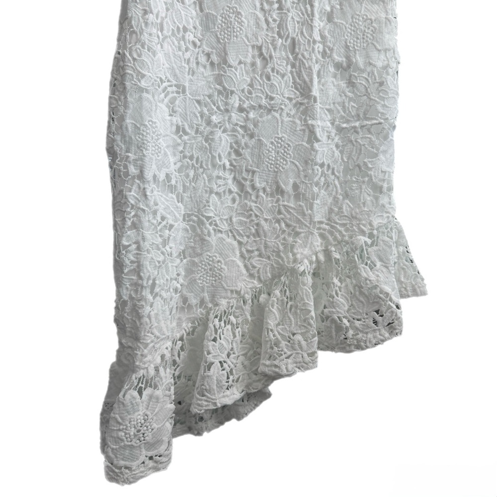 JJ’s House Lace Wedding Dress Sweetheart Asymmetrical Tea-Length NWT Size Small - Picture 4 of 10